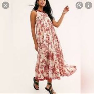 Free People Tropical Toile Maxi Dress in Ivory Combo